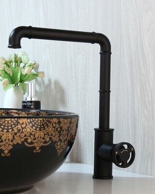 Rene Houtman Zwarte Retro Kraan - H32 cm