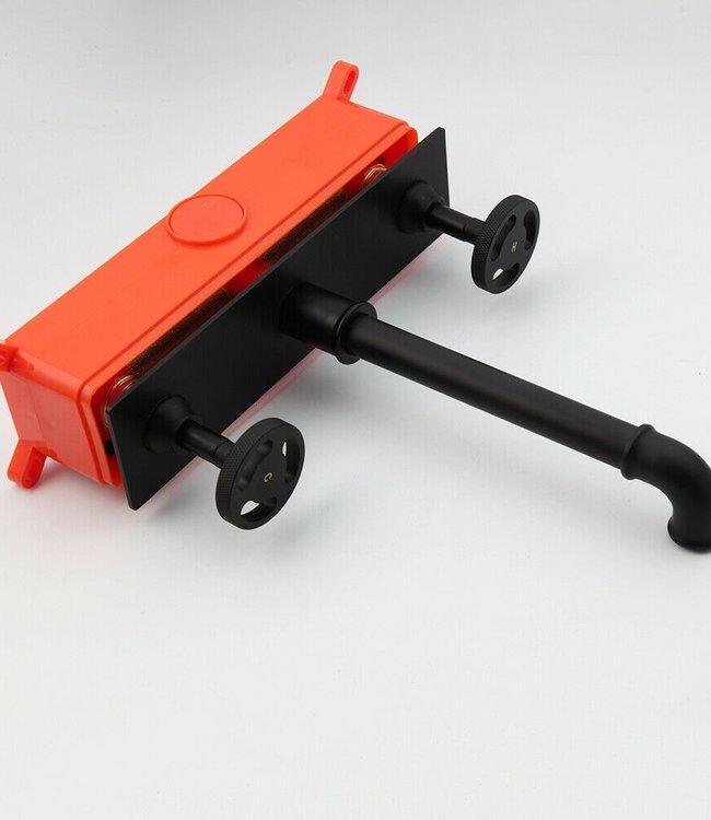 Rene Houtman Zwarte Industriële Inbouwkraan - 7 x 25,6 cm