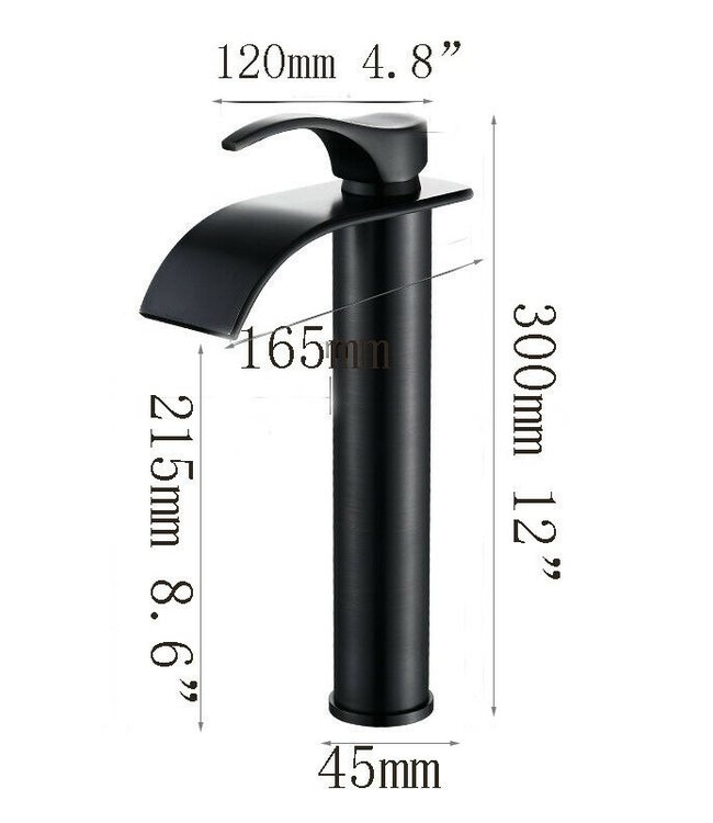 Rene Houtman Zwarte Watervalkraan - Mengkraan - H30 cm