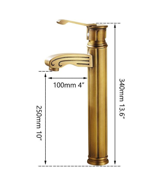 Rene Houtman Nostalgische Bronzen Mengkraan - H35 cm