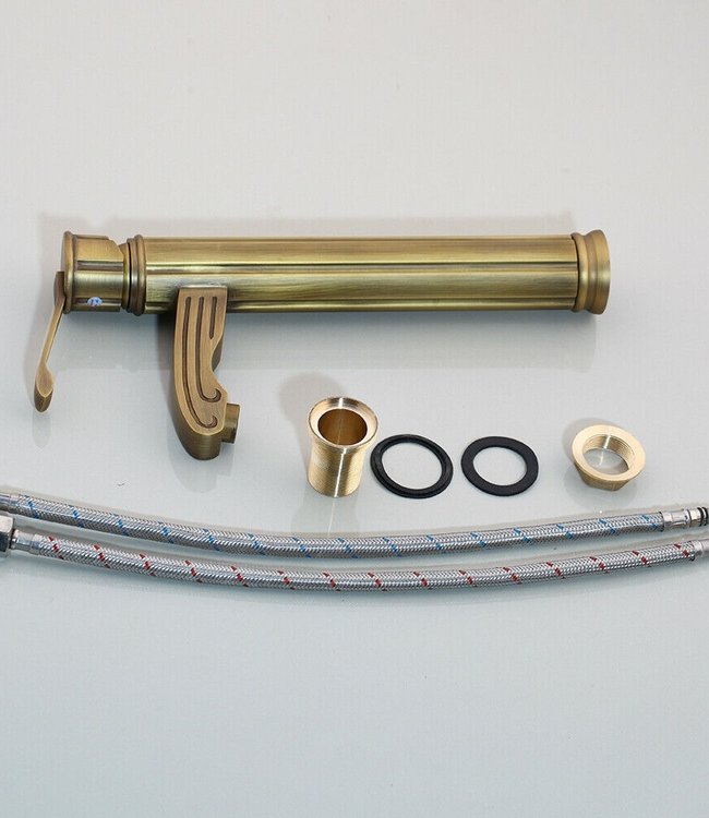 Rene Houtman Nostalgische Bronzen Mengkraan - H35 cm