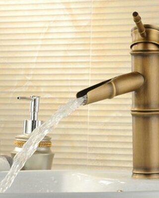 Rene Houtman Retro Bronzen Watervalkraan - H19 cm