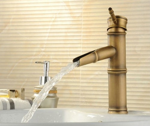 Rene Houtman Retro Bronzen Watervalkraan - H19 cm