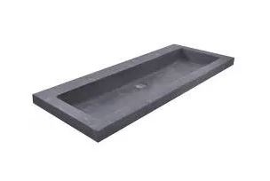 Wiesbaden Raw Wastafel - Zonder Kraangat - 100x46x5 cm