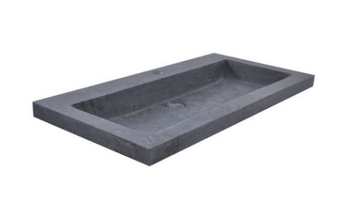 Wiesbaden Raw Wastafel - Enkel Zonder Kraangat - 80x46x5 cm