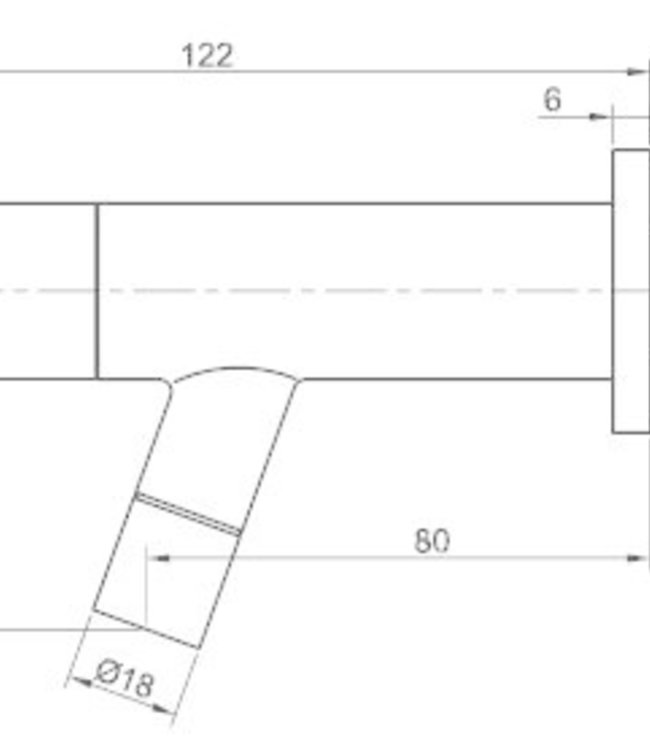 Wiesbaden Toiletkraan met Muurbevestiging - Geborsteld Staal