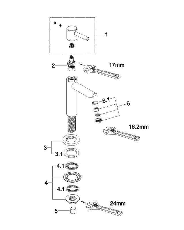 Wiesbaden Amador Toiletkraan Hoog - Geborsteld Staal - H15,5 cm