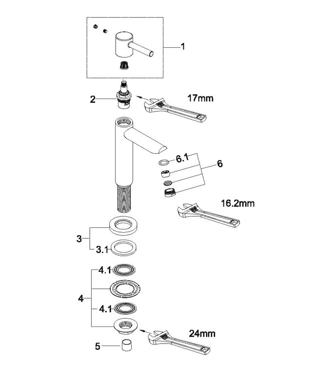 Wiesbaden Amador Toiletkraan Hoog - Geborsteld Staal - H15,5 cm