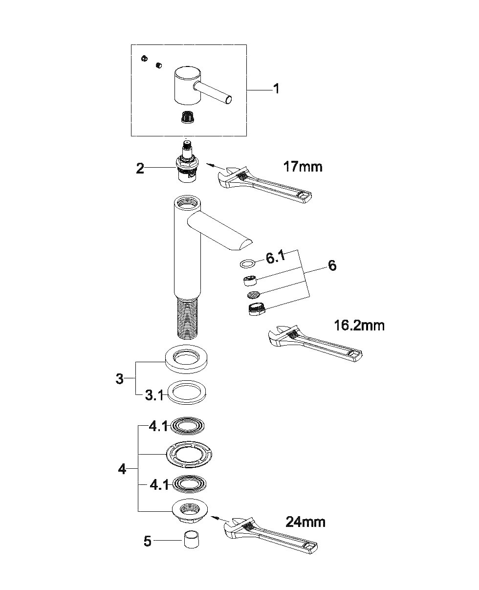 Wiesbaden Amador Toiletkraan Hoog - Geborsteld Staal - H15,5 cm