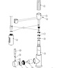 Wiesbaden RVS Keukenkraan met Handdouche - H53 cm Wiesbaden RVS Keukenkraan met Handdouche - H53 cm