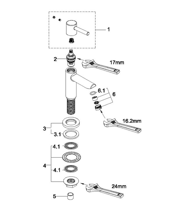 Wiesbaden Amador Toiletkraan - Geborsteld Staal - H10,4 cm