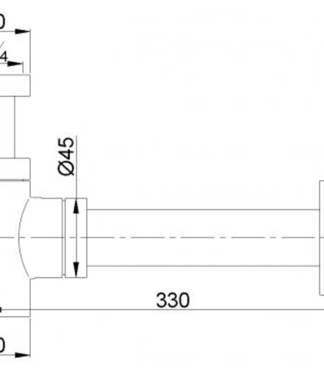 Wiesbaden Sifon Wiesbaden Star Luxe 5/4 Laag Model Gunmetal