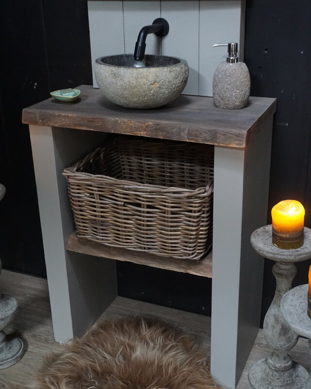 Rene Houtman Cosy toiletmeubel met trog en pompstraat - SET