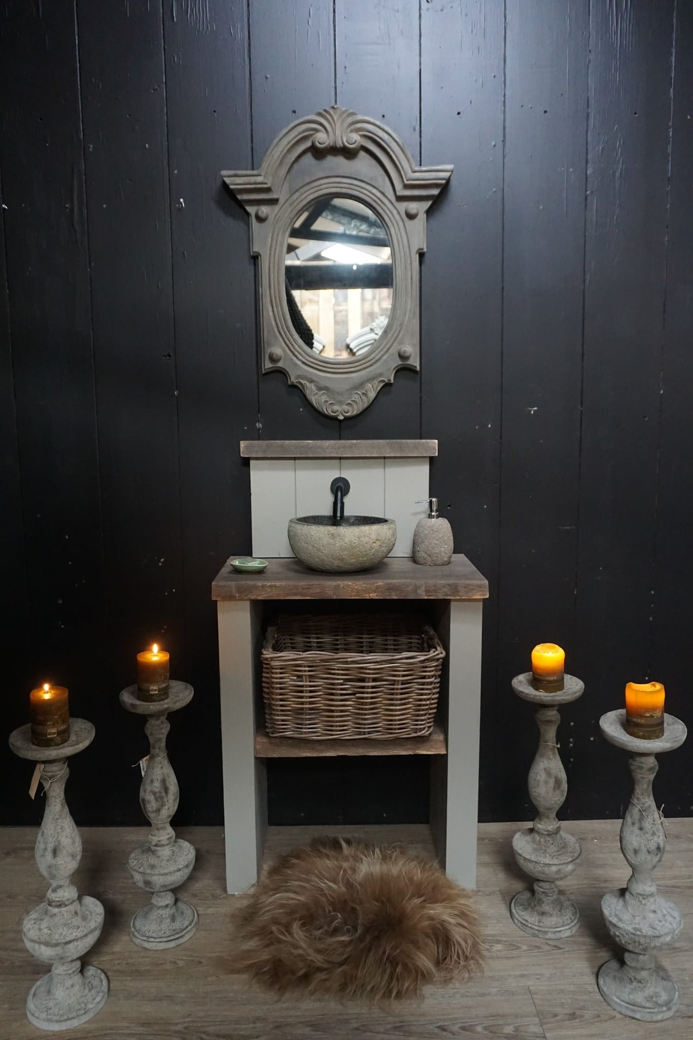 Rene Houtman Cosy toiletmeubel met trog en pompstraat - SET