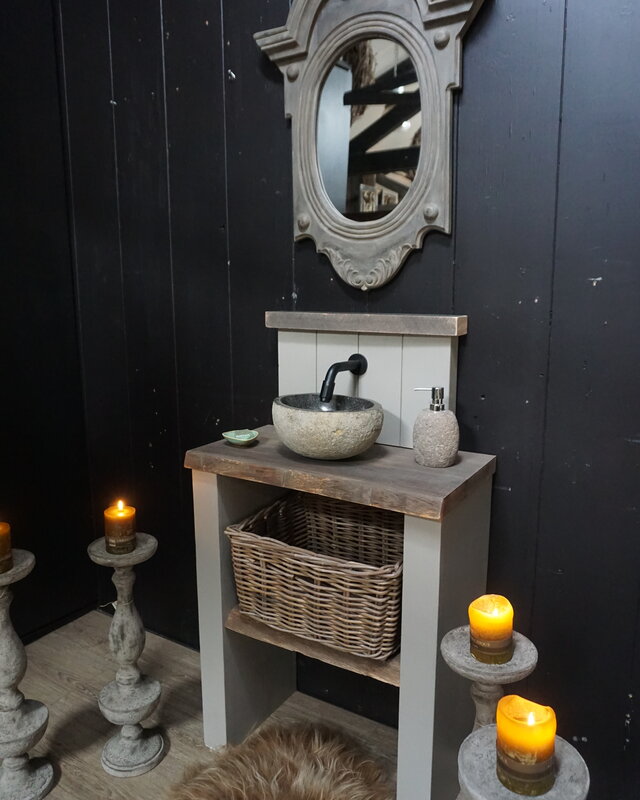 Rene Houtman Cosy toiletmeubel met trog en pompstraat - SET