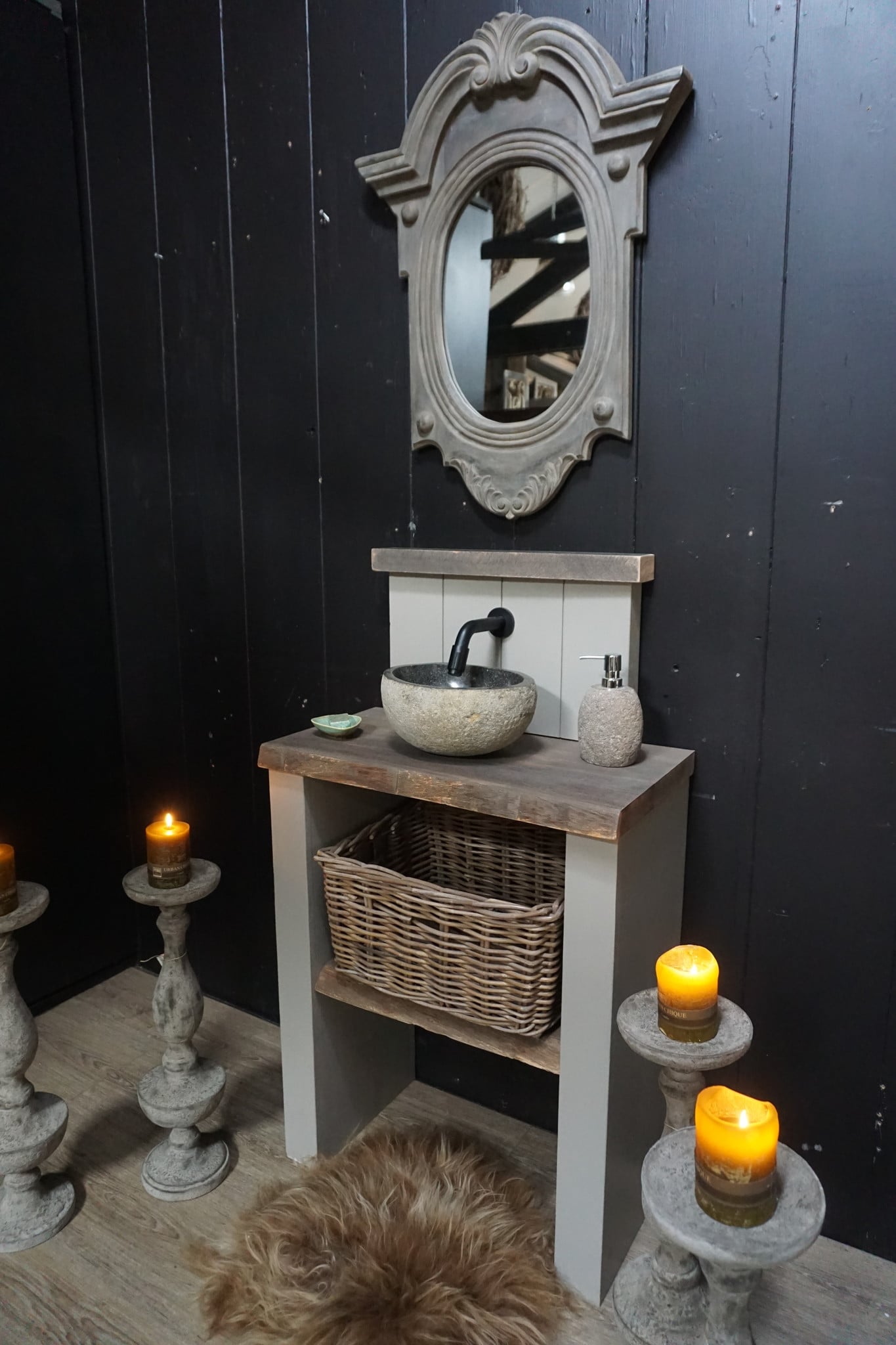 Rene Houtman Cosy toiletmeubel met trog en pompstraat - SET