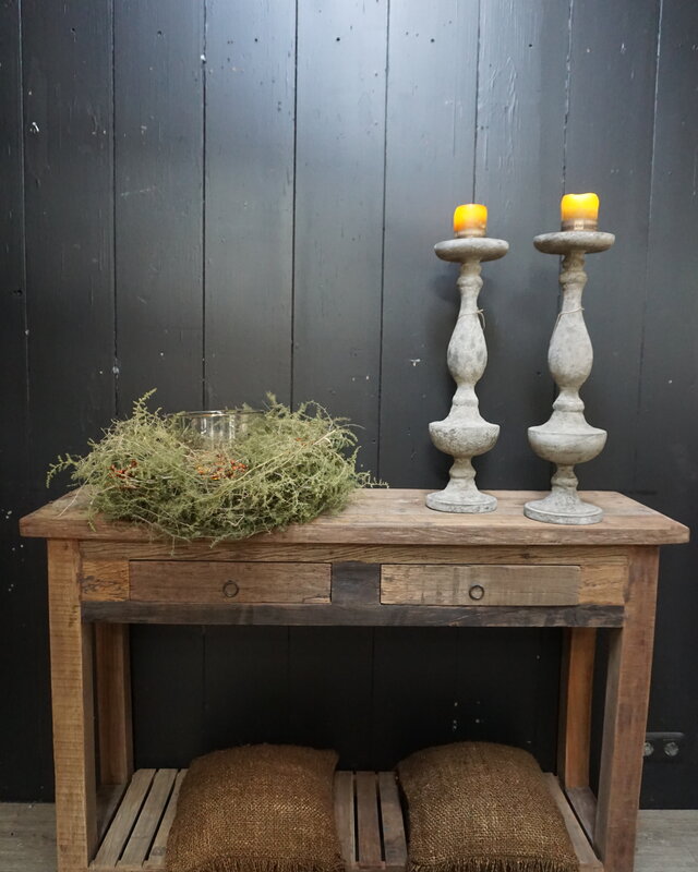 Rene Houtman Sidetable Muurtafel Barrano Naturel L140xD40xH90 cm