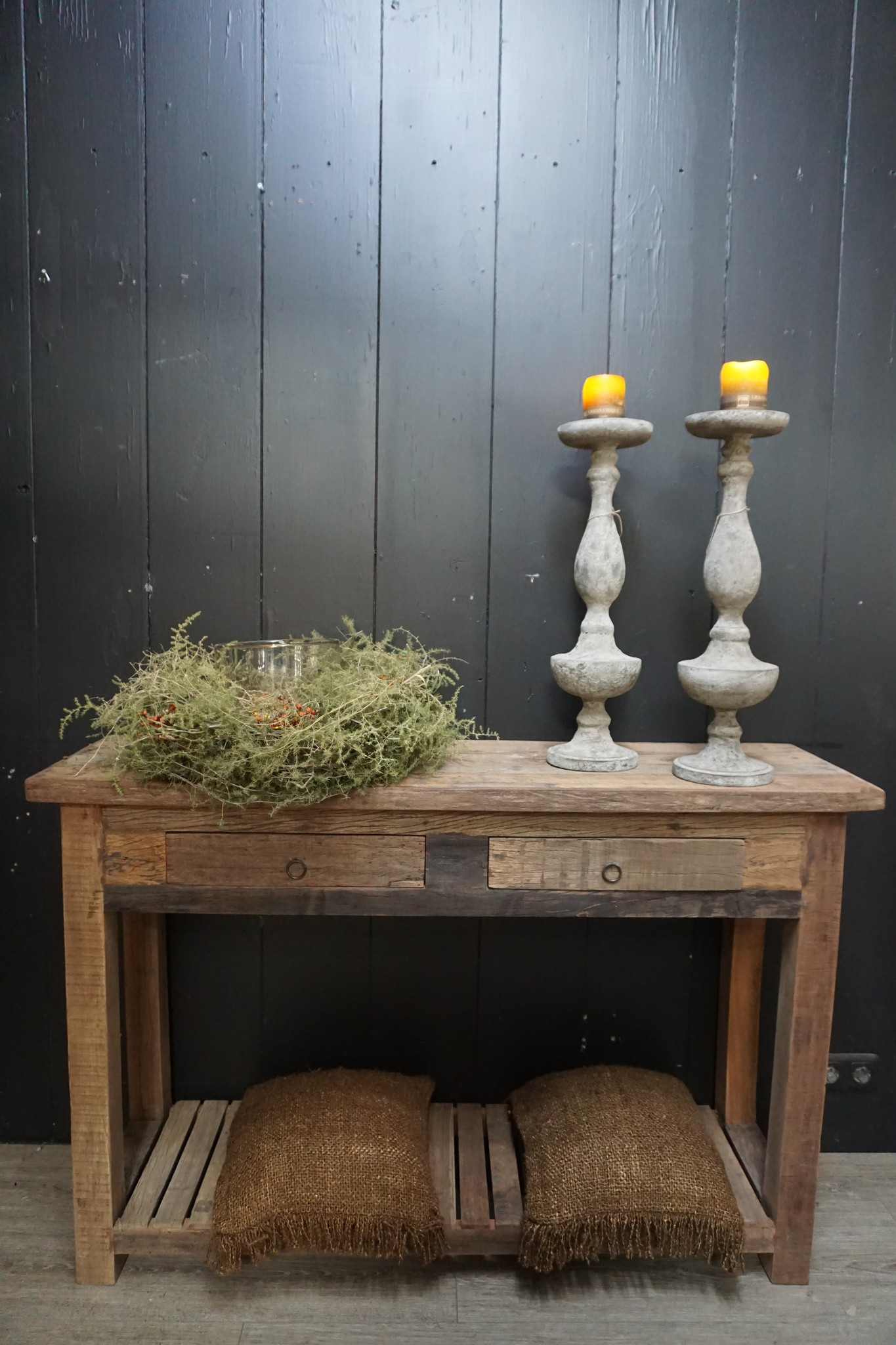 Rene Houtman Sidetable Muurtafel Barrano Naturel L140xD40xH90 cm