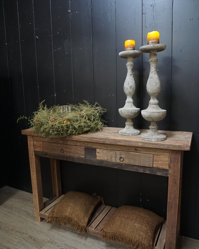 Rene Houtman Sidetable Muurtafel Barrano Naturel L140xD40xH90 cm