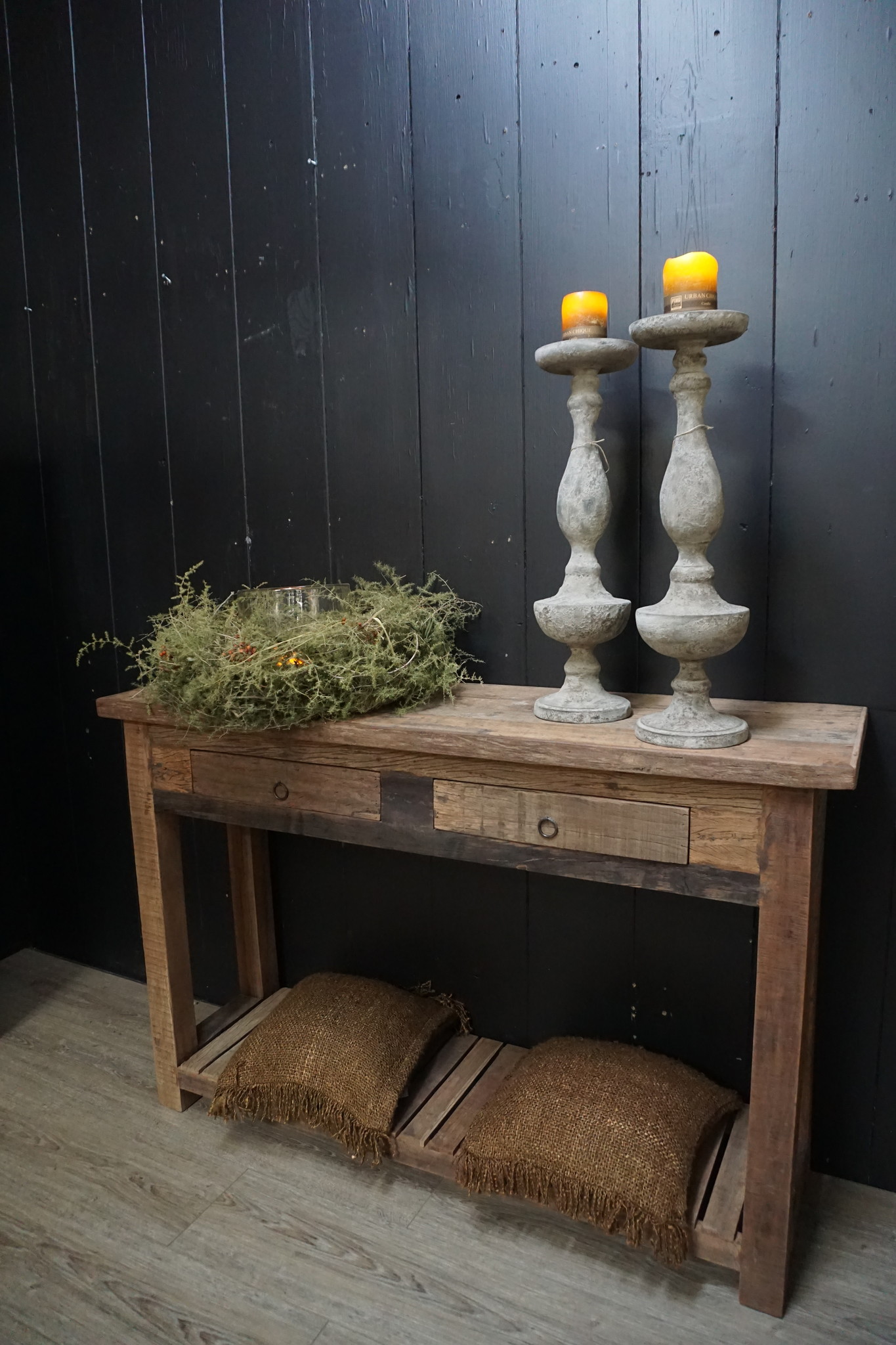 Rene Houtman Sidetable Muurtafel Barrano Naturel L140xD40xH90 cm