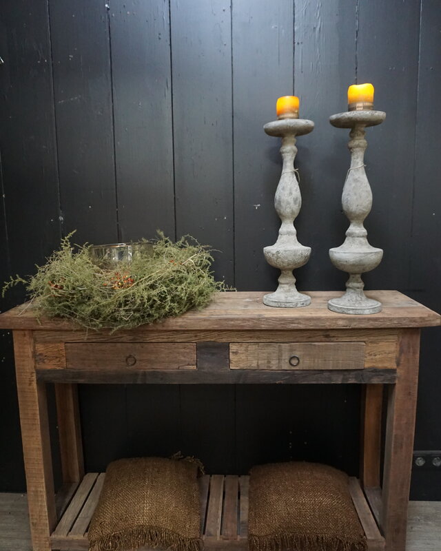 Rene Houtman Sidetable Muurtafel Barrano Naturel L140xD40xH90 cm