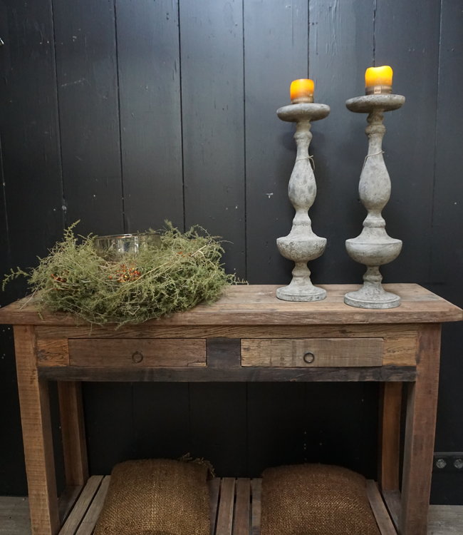 Rene Houtman Sidetable Muurtafel Barrano Naturel L140xD40xH90 cm