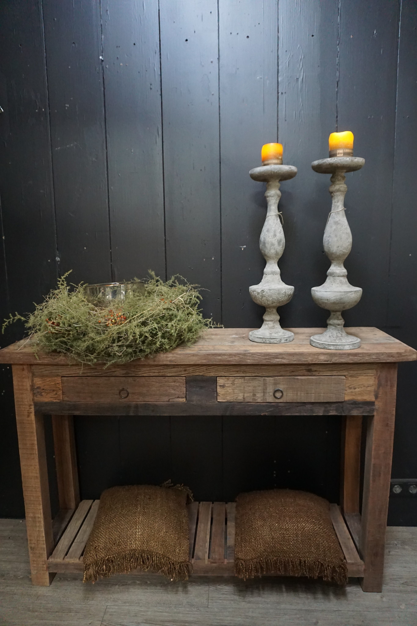 Rene Houtman Sidetable Muurtafel Barrano Naturel L140xD40xH90 cm