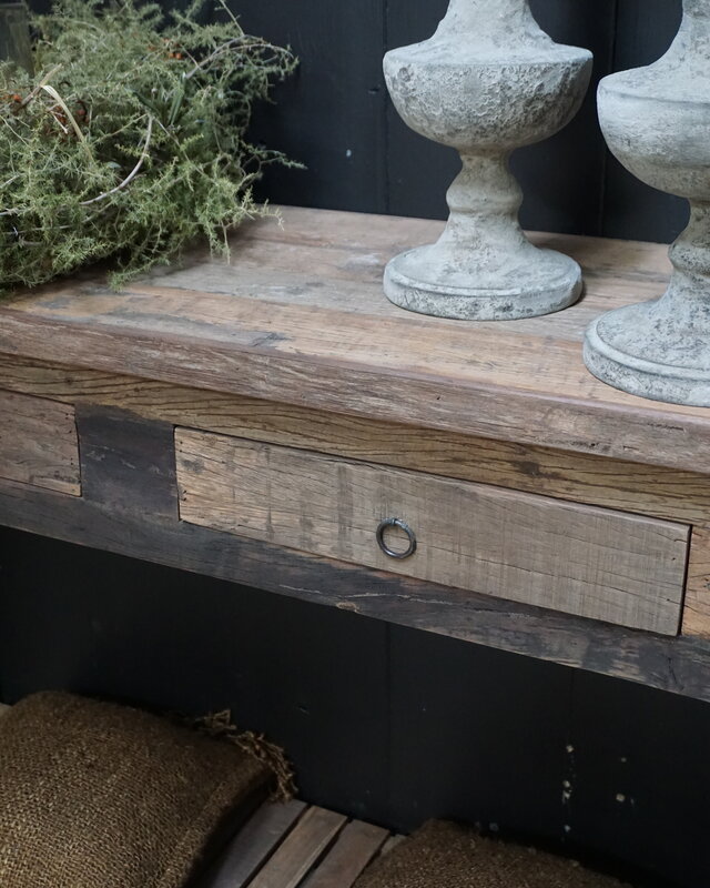 Rene Houtman Sidetable Muurtafel Barrano Naturel L140xD40xH90 cm