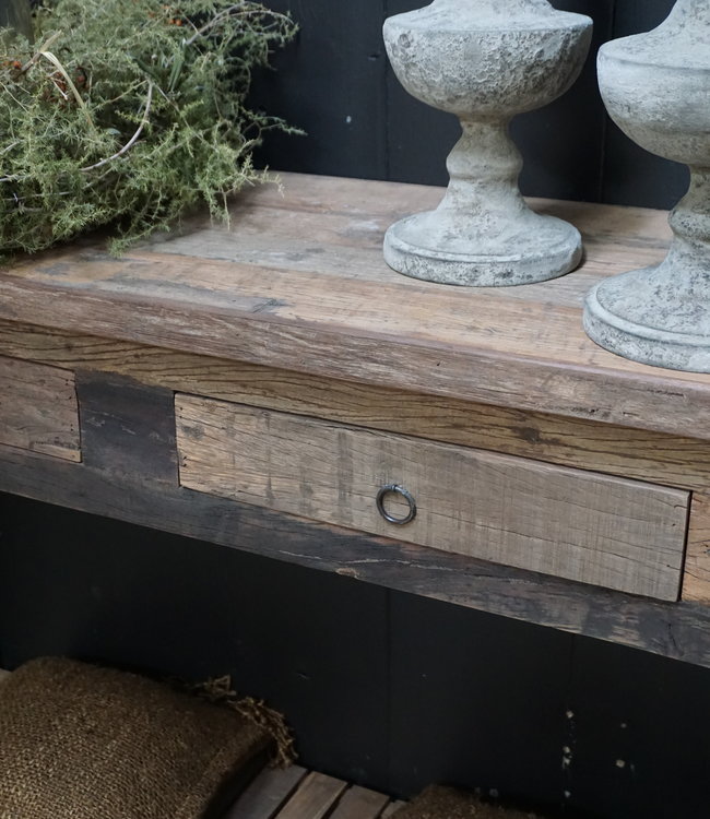 Rene Houtman Sidetable Muurtafel Barrano Naturel L140xD40xH90 cm