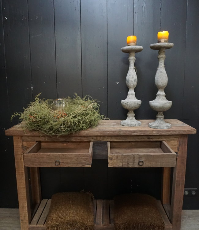 Rene Houtman Sidetable Muurtafel Barrano Naturel L140xD40xH90 cm