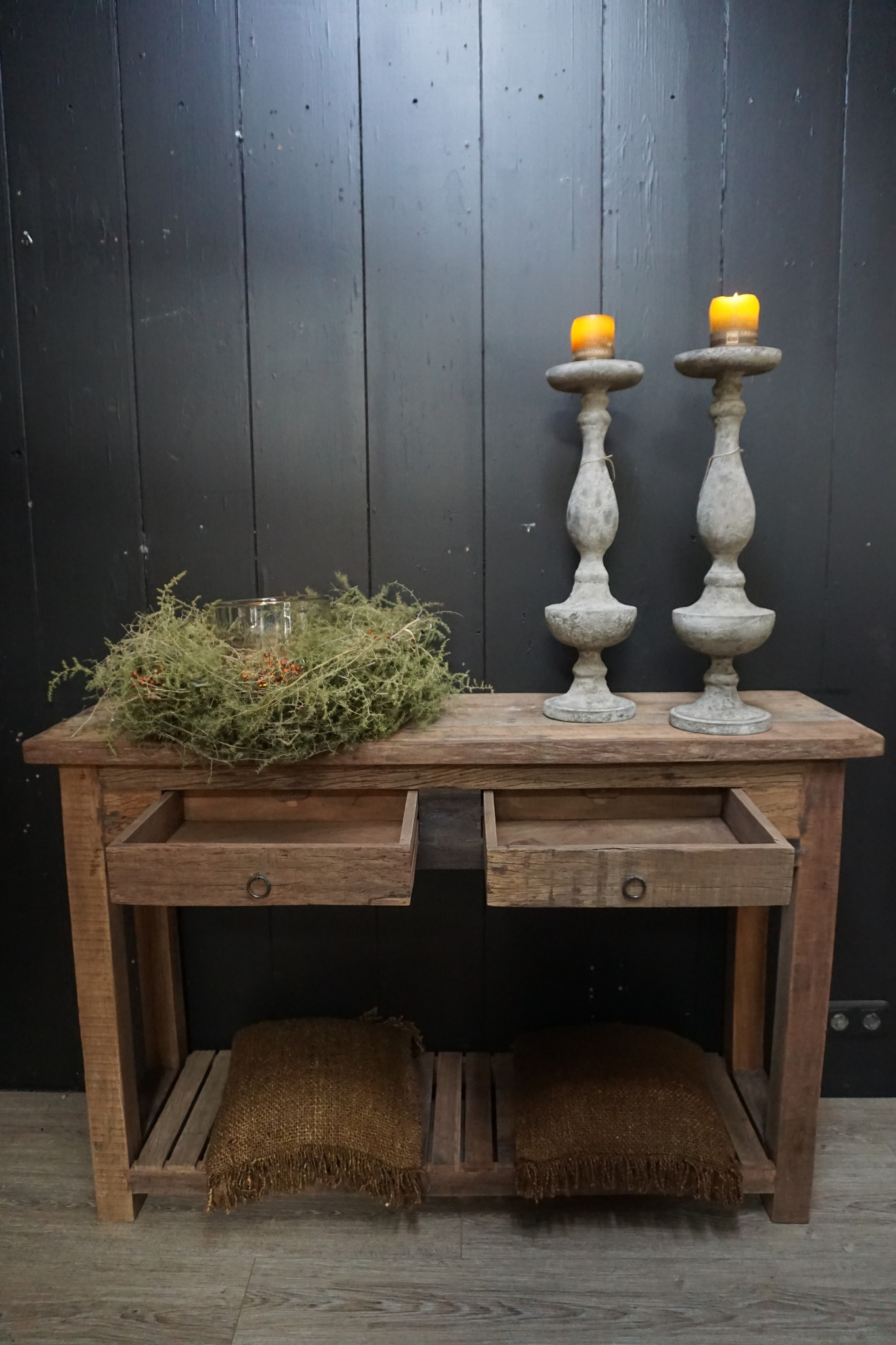 Rene Houtman Sidetable Muurtafel Barrano Naturel L140xD40xH90 cm