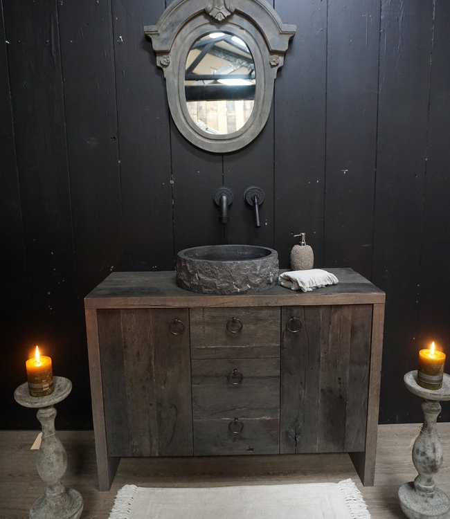 Rene Houtman Fien Landelijk Oud Eikenhout Badkamermeubel - Kies Maat