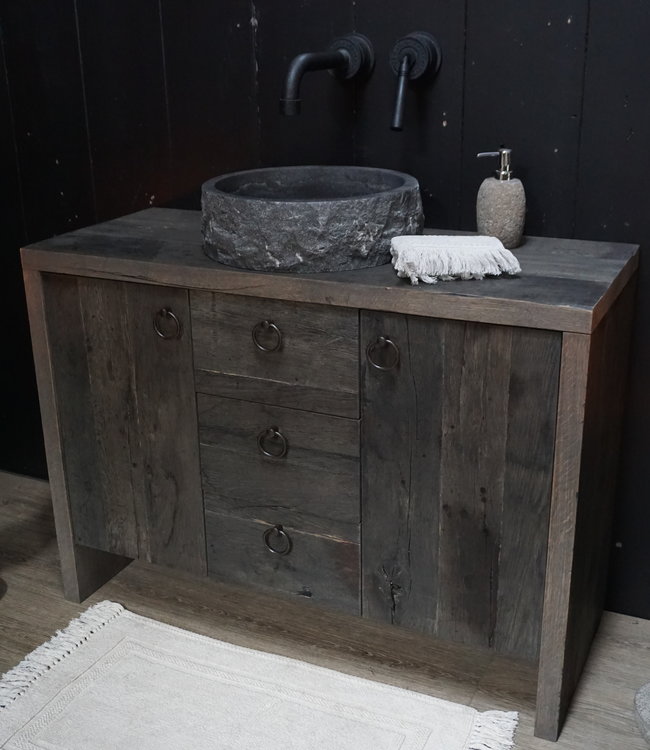 Rene Houtman Fien Landelijk Oud Eikenhout Badkamermeubel - Kies Maat