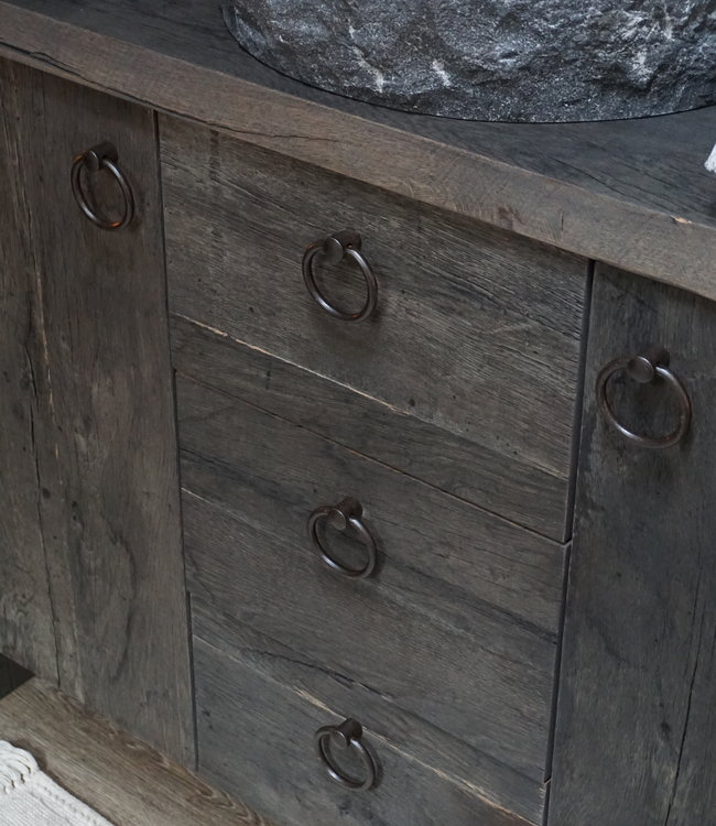 Rene Houtman Fien Landelijk Oud Eikenhout Badkamermeubel - Kies Maat