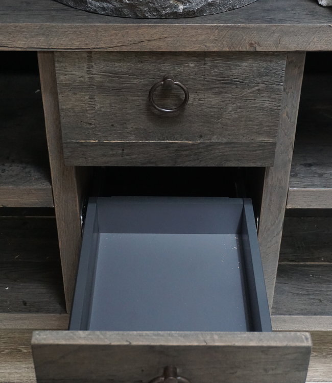 Rene Houtman Fien Landelijk Oud Eikenhout Badkamermeubel - Kies Maat