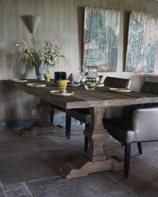 Rene Houtman Kloostertafel Huez Massief Hardhout - Kies Maat