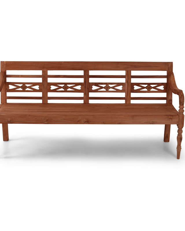 Rene Houtman Tuinbank Flower 4-zits Teak 190x50x89 cm