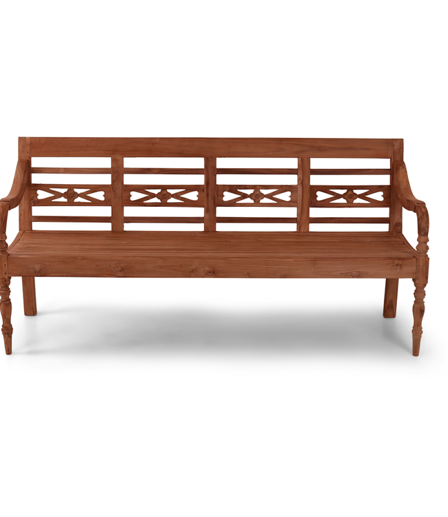 Rene Houtman Tuinbank Flower 4-zits Teak 190x50x89 cm