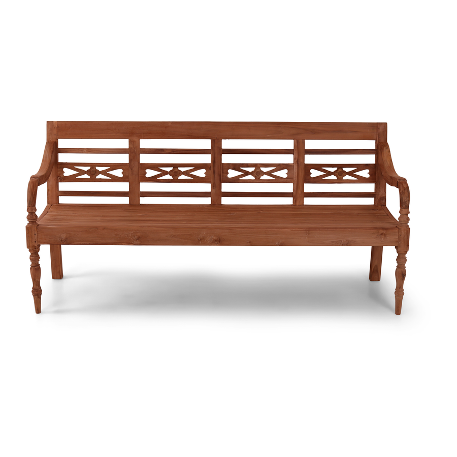 Rene Houtman Tuinbank Flower 4-zits Teak 190x50x89 cm