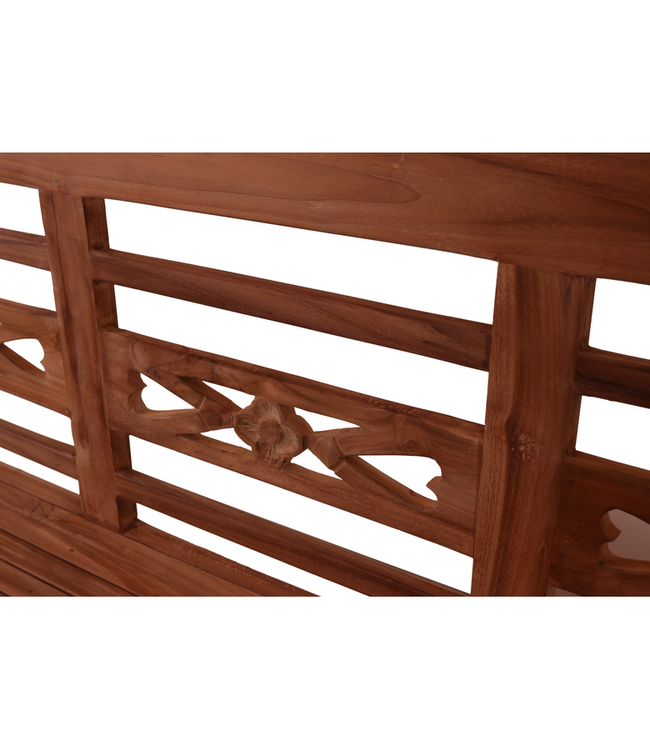 Rene Houtman Tuinbank Flower 4-zits Teak 190x50x89 cm