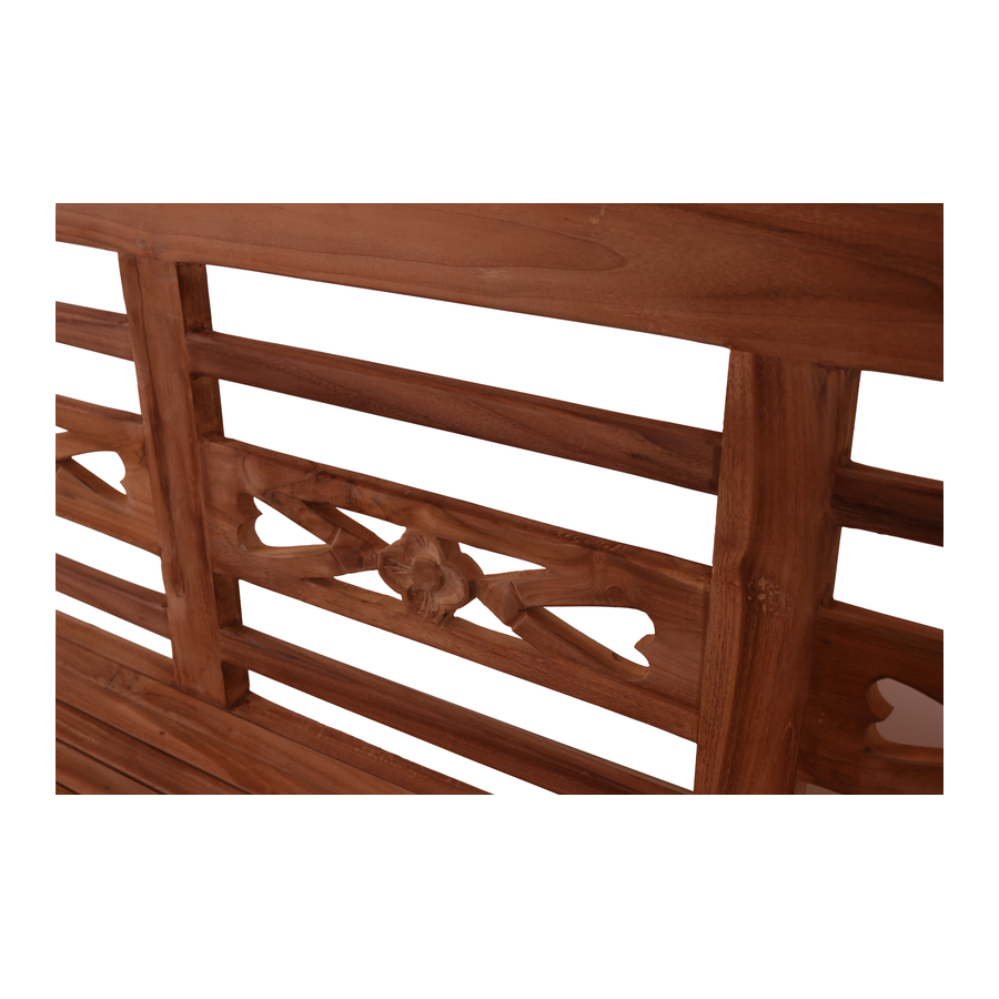 Rene Houtman Tuinbank Flower 4-zits Teak 190x50x89 cm