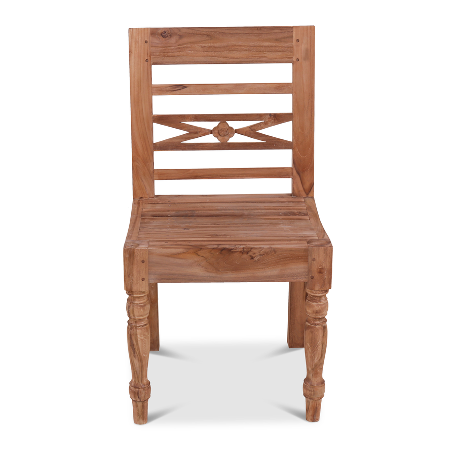 Rene Houtman Stoel Hout Teak Flower 50x4x90 cm