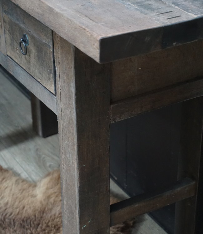 Rene Houtman Sidetable Oud Teak 3-lades L140xD46xH85 cm