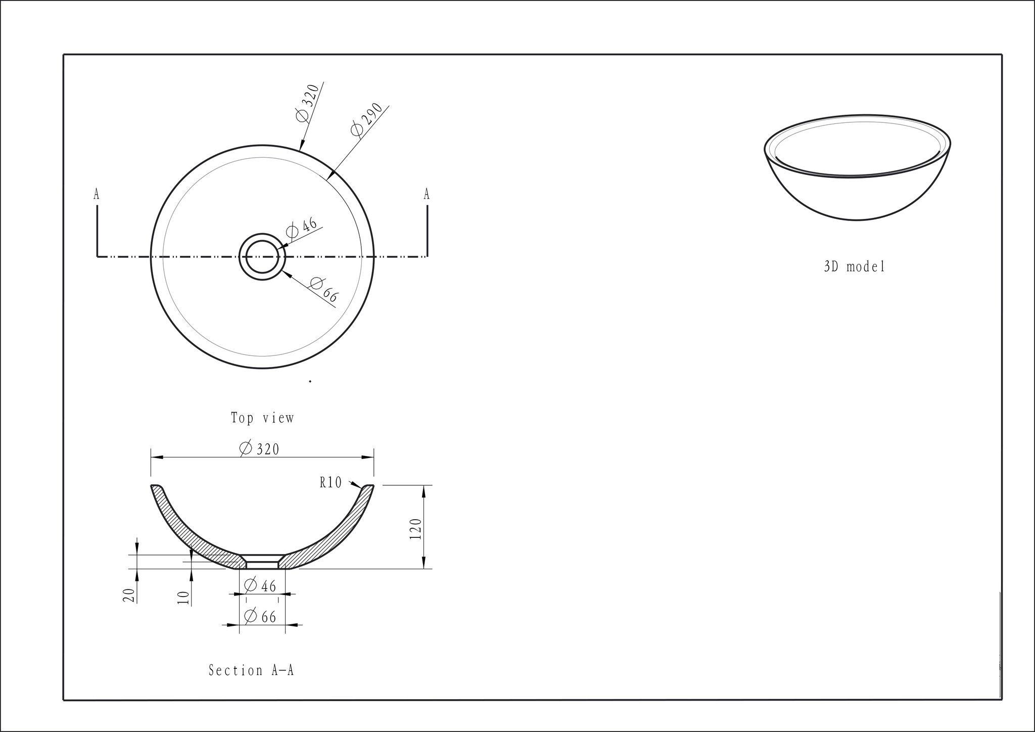 Wiesbaden Waskom Opzet Hardsteen Rond 32x32x12 cm