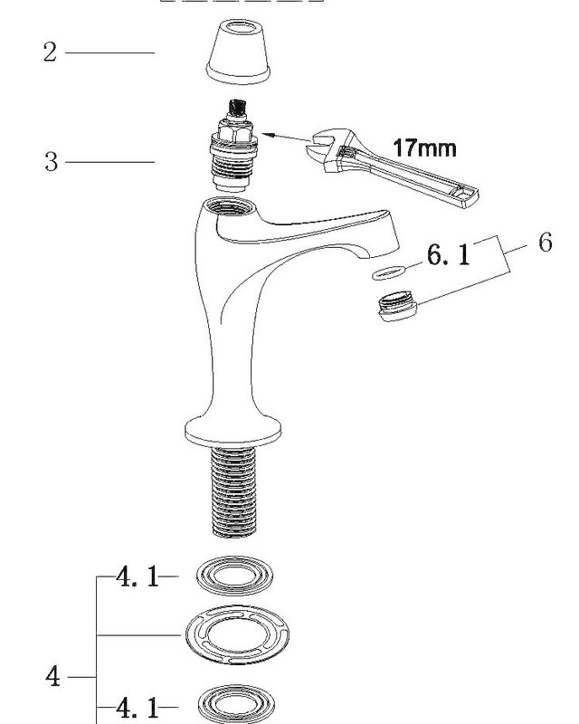 Wiesbaden Lento Toiletkraan - Chroom - H17 cm