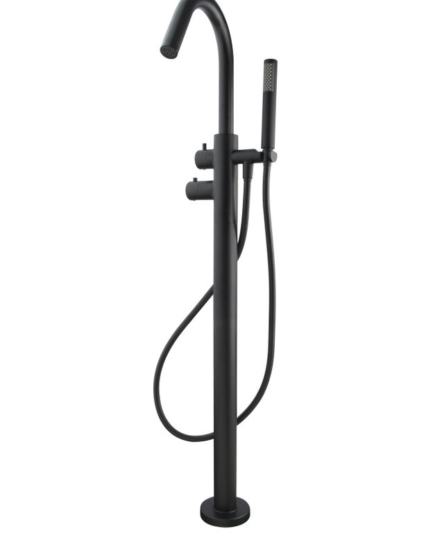 Wiesbaden Caral Thermostatische Badmengkraan - Mat Zwart