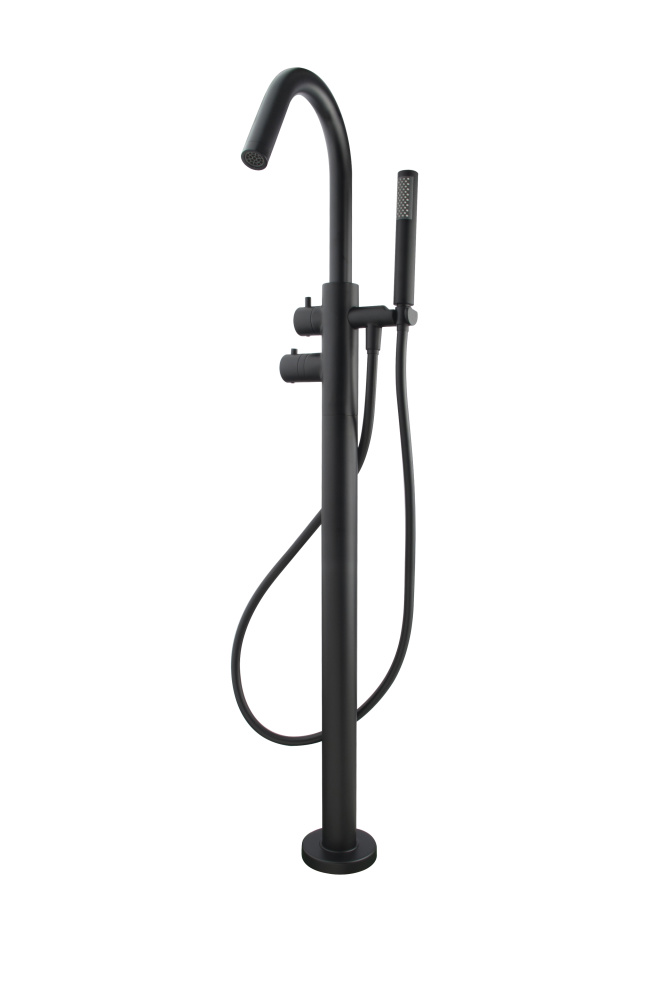 Wiesbaden Caral Thermostatische Badmengkraan - Mat Zwart