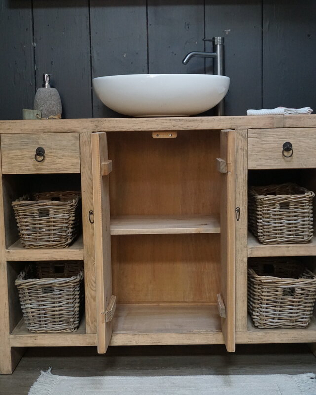 Rene Houtman Abella Houten Badkamermeubel 120 cm Naturel