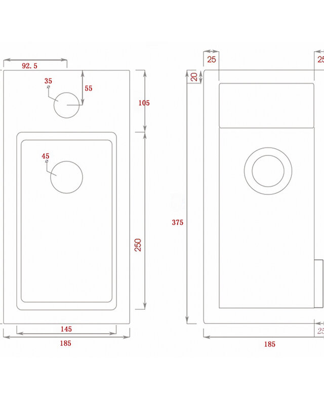 Differnz Hura Fonteinset - 37,5 x 18,5 x 9 cm - Wit