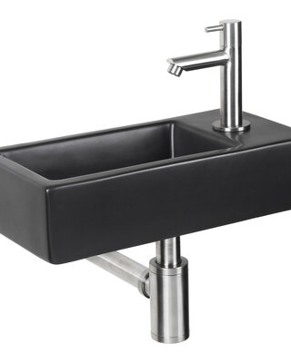 Differnz Differnz Hator Fonteinset - 37,5 x 18,5 x 9 cm - Mat Zwart